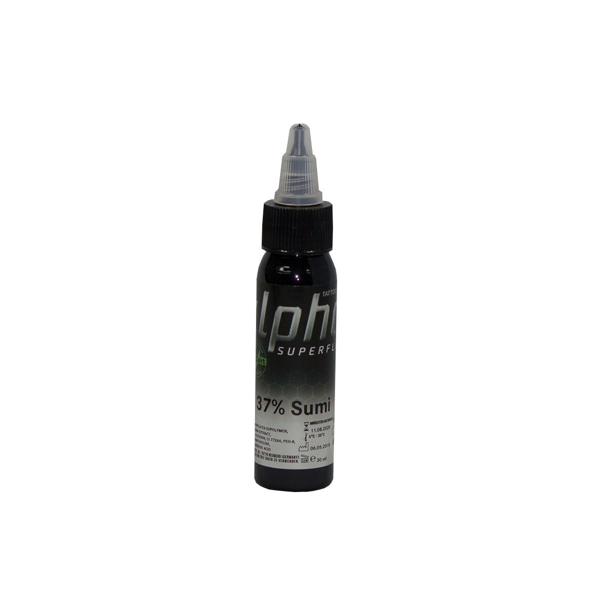 alpha SUPERFLUID 37% Sumi, 30 ml Tätowierfarbe